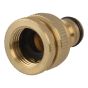 Brass Dual Tap Connector 12.5 - 19mm (1/2 - 3/4in) by Faithfull - SB3002