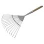 Prestige Stainless Steel Lawn Rake Ash Handle