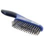 Scratch Brush Soft Grip 4 x 16 Row Stainless steel Bristles for longer life