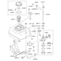 Fuel Tank / Fuel Valve for Kawasaki FE120D Engines