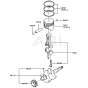 Piston / Crankshaft for Kawasaki FG150G Engine