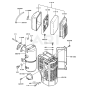 Air Filter / Muffler for Kawasaki FG270G Engine