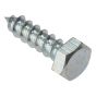 Coach Screw Hexagon Head Single Thread ZP M6 x 40mm Bag 10 by Forgefix - 10CS640