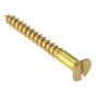 Wood Screw Slotted CSK Solid Brass 2in x 10 Box 200 by Forgefix - CSK210BR