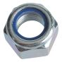 Hexagonal Nuts with Nylon Inserts, Zinc Plated, Forge Pack