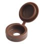 Hinged Cover Cap Dark Brown No. 6-8 Bag 100 by Forgefix - 100HCC1