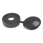 Hinged Cover Cap Black No.10-12 Bag 100 by Forgefix - 100HCC2L