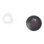 Domed Cover Cap Black No. 6-8 Bag 25 by Forgefix - 25PDT2