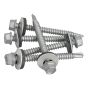 TechFast Hex Head Roofing Screw Self-Drill Light Section 5.5 x 57mm Pack 50 by Forgefix - TFHL5557