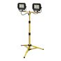 COB LED Twin Tripod Site Light 2800 Lumen 40 Watt 240 Volt by Faithfull - EBLED-20DX2 ***Last Stock***