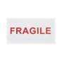 White and Red Fragile Sticker 100mm X 50mm (Each)