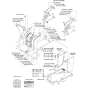 Frame, Nose & Side Panels Assembly for Husqvarna FS4800 Floor Saw