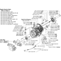 Engine - Gearbox Standard, 1 & 3-Speed Assembly for Husqvarna FS4800 Floor Saw