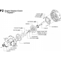 Engine Gearbox-Clutch - 1-Speed Assembly for Husqvarna FS6600 JD T3 Floor Saw