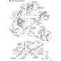 Frame, Nose & Side Panels Assembly for Husqvarna FS6800 YAN T3 Floor Saw