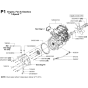 Engine, Fan & Gearbox, 1-Speed Assembly for Husqvarna FS6800 YAN T3 Floor Saw