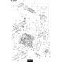 Engine Assembly for Husqvarna FS7000 DL Floor Saw