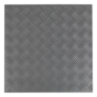 Vinyl Floor Tile with Peel & Stick Backing - Silver Treadplate Pack of 16 Sealey Part No. FT1S