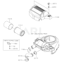 Air Filter - Muffler for Kawasaki FT730V Engine