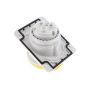 Panel Mount Socket 2P+T 115V 16A IP44 CEE - Yellow Angled - G071133  