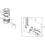 Piston Assembly for Honda G100K2 Engines