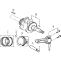 Crankshaft/Piston Assembly for Loncin G120F A Shaft (118C, 3.5hp) Engine