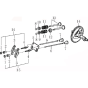 Gas Distribution Adjustment Assembly for Loncin G120F R Shaft (118cc, 3.5hp) Engine