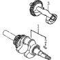 Crankshaft Assembly for Loncin G270F B Shaft (270cc, 8hp) Engine