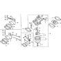 Carburetor 3 Assembly for Honda G400K1 Engines from S/N BB35D A