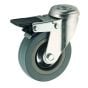 2" Grey Rubber Swivel Castor Wheel Braked