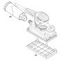 Orbital Sander Assembly for Bosch GSS 280 AVE Diagram 2