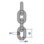 10mm Grade 80 Tested Load Binder/Lifting Chain - Supplied as 1 Metre Length