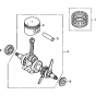 Crankshaft/Piston Assembly for Honda GX25 (GCABM) Engines