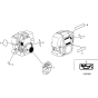 Label (Horizontal Type) Assembly for Honda GX31 (GCAG) Engines