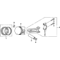 Piston Assembly for Honda GX340U1 (GCAMK) Engines from S/N 1154253