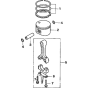 Piston/Connecting Rod Assembly for Honda GXH50U (GCAFK) Engine