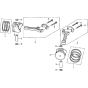 Piston and Connecting Rod Assembly for Honda GXV670 (GJAH) Engines.