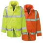 High Visibility Waterproof Jackets - Available In Yellow & Orange