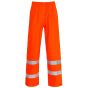 High-Visibility Waterproof Overtrousers - Orange, Size: XXL