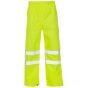 High-Visibility Waterproof Overtrousers - Yellow, Size: XL