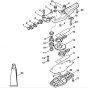 Gear head 0 degree Assembly for Stihl HL90K Long Reach Hedgetrimmers