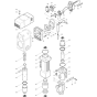 Main Assembly for Makita HM1800 Demolition Hammer Drill