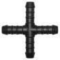 Plastic X Shaped Hose Connector Fittings (Black)