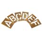 Interlocking Brass Stencils A-Z Letter Set