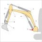 Pin (Position 1) for JCB 8014 CTS Mini Excavators