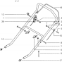 Handle and Controls-1 Assembly for Husqvarna Jet 48 Consumer Lawn Mower