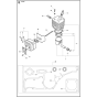 Cylinder, Piston & Muffler Assembly for Husqvarna K1250 Disc Cutters