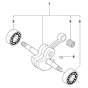 Crankshaft Assembly for Husqvarna K1250 Active Disc Cutters