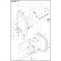 Handle Assembly for Husqvarna K3000 Cut N Break Disc Cutters