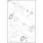 Gears Assembly for Husqvarna K4000 Disc Cutters